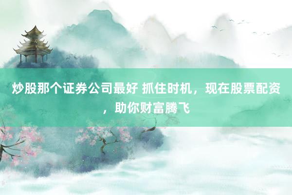 炒股那个证券公司最好 抓住时机，现在股票配资，助你财富腾飞